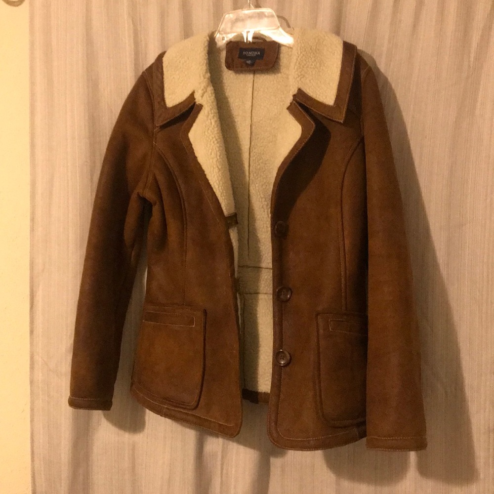 Shearling soft leather/suede jacket